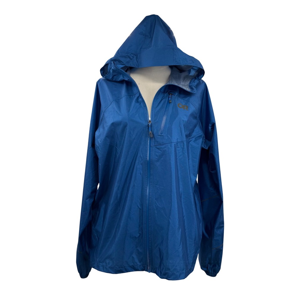 Outdoor Research Helium Rain Jacket Mens Medium Blue 275386 Diamond Fuse